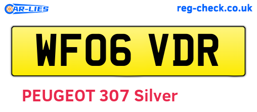 WF06VDR are the vehicle registration plates.