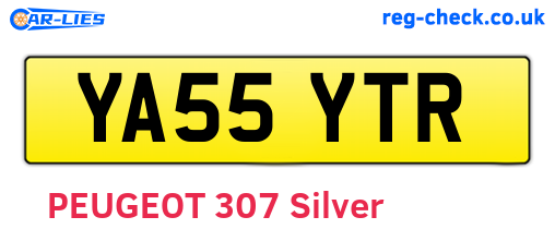 YA55YTR are the vehicle registration plates.