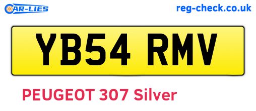 YB54RMV are the vehicle registration plates.