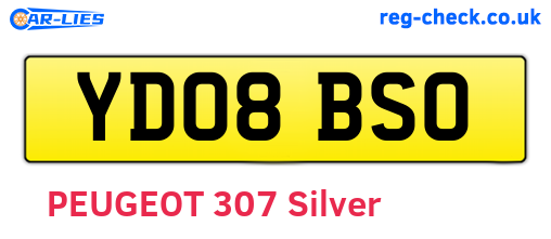 YD08BSO are the vehicle registration plates.