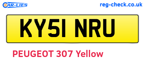 KY51NRU are the vehicle registration plates.