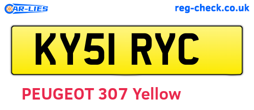 KY51RYC are the vehicle registration plates.