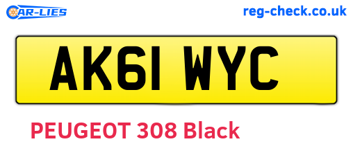 AK61WYC are the vehicle registration plates.