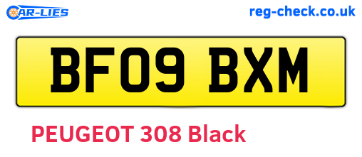 BF09BXM are the vehicle registration plates.