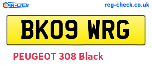 BK09WRG are the vehicle registration plates.