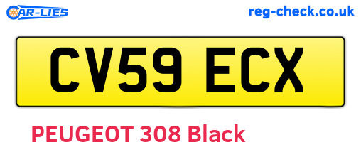 CV59ECX are the vehicle registration plates.