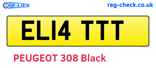 EL14TTT are the vehicle registration plates.