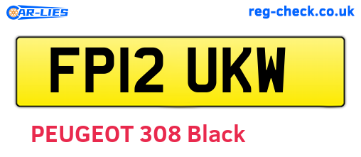 FP12UKW are the vehicle registration plates.