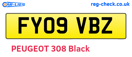 FY09VBZ are the vehicle registration plates.