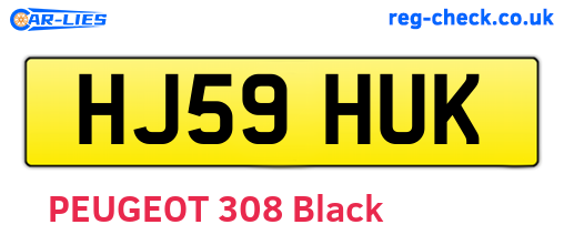 HJ59HUK are the vehicle registration plates.