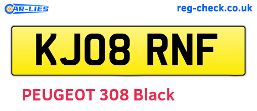 KJ08RNF are the vehicle registration plates.