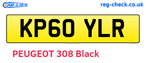 KP60YLR are the vehicle registration plates.