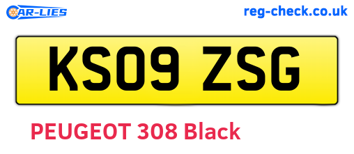 KS09ZSG are the vehicle registration plates.