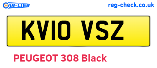 KV10VSZ are the vehicle registration plates.