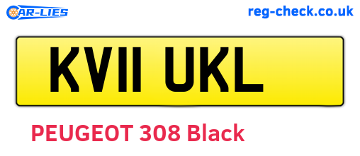 KV11UKL are the vehicle registration plates.