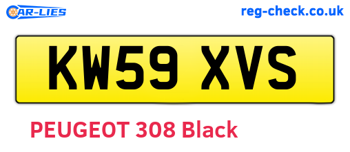 KW59XVS are the vehicle registration plates.