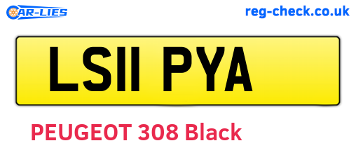 LS11PYA are the vehicle registration plates.