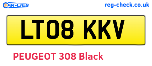 LT08KKV are the vehicle registration plates.