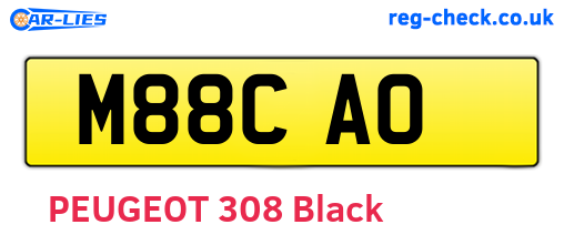 M88CAO are the vehicle registration plates.
