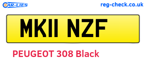 MK11NZF are the vehicle registration plates.