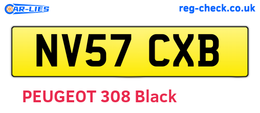 NV57CXB are the vehicle registration plates.