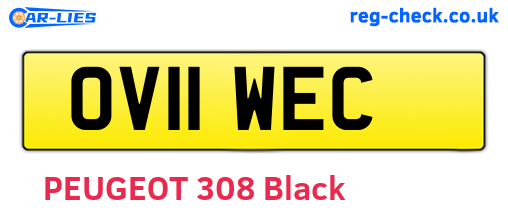 OV11WEC are the vehicle registration plates.