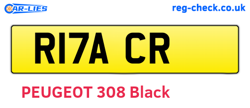 R17ACR are the vehicle registration plates.