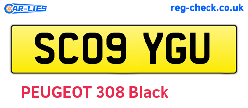 SC09YGU are the vehicle registration plates.