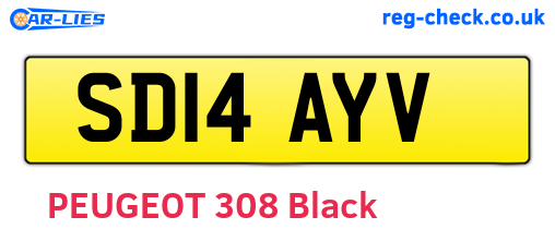 SD14AYV are the vehicle registration plates.