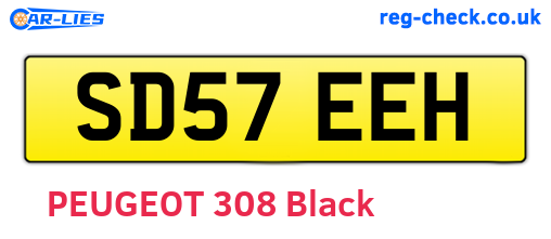 SD57EEH are the vehicle registration plates.