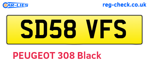 SD58VFS are the vehicle registration plates.