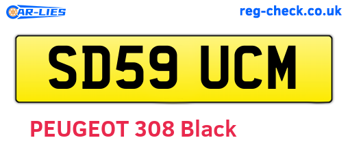 SD59UCM are the vehicle registration plates.