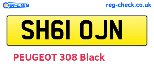 SH61OJN are the vehicle registration plates.