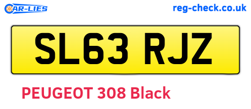 SL63RJZ are the vehicle registration plates.