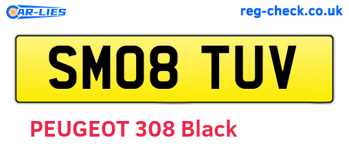 SM08TUV are the vehicle registration plates.