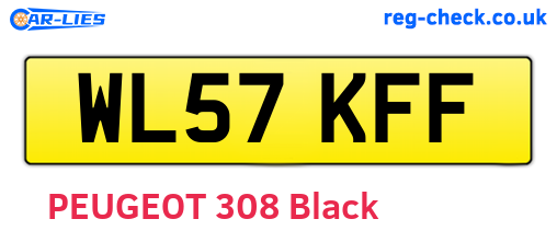 WL57KFF are the vehicle registration plates.