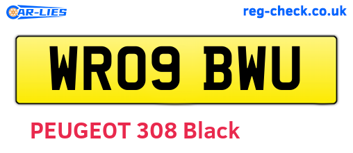 WR09BWU are the vehicle registration plates.