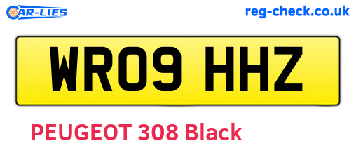 WR09HHZ are the vehicle registration plates.