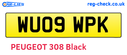 WU09WPK are the vehicle registration plates.
