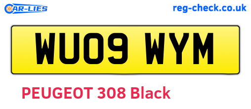 WU09WYM are the vehicle registration plates.
