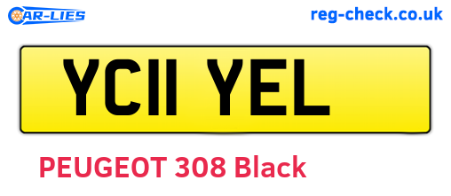YC11YEL are the vehicle registration plates.