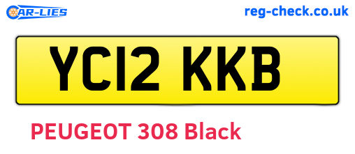 YC12KKB are the vehicle registration plates.