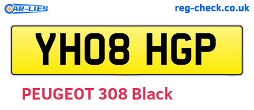 YH08HGP are the vehicle registration plates.