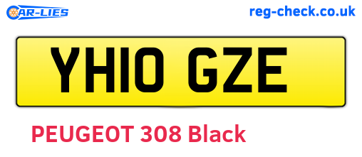YH10GZE are the vehicle registration plates.