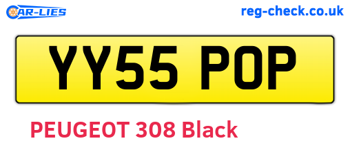 YY55POP are the vehicle registration plates.