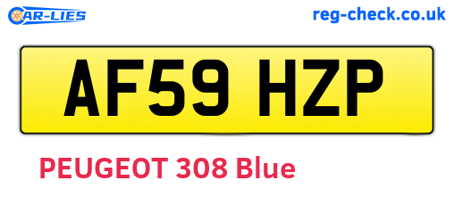 AF59HZP are the vehicle registration plates.