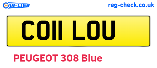 CO11LOU are the vehicle registration plates.