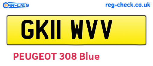 GK11WVV are the vehicle registration plates.