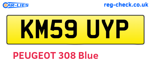 KM59UYP are the vehicle registration plates.
