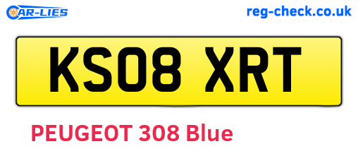 KS08XRT are the vehicle registration plates.